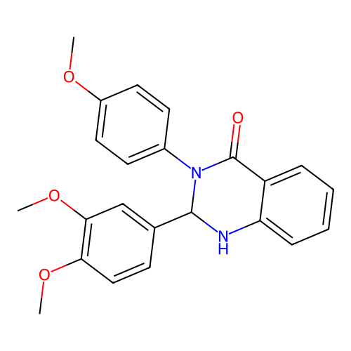 2-(3,4-dimethoxyphenyl)-3-(4-methoxyphenyl)-2,3-dihydroquinazolin-4(1H)-one structure