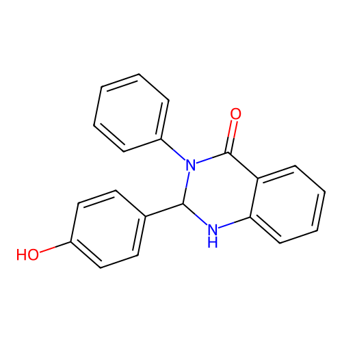 2-(4-hydroxyphenyl)-3-phenyl-2,3-dihydroquinazolin-4(1H)-one structure