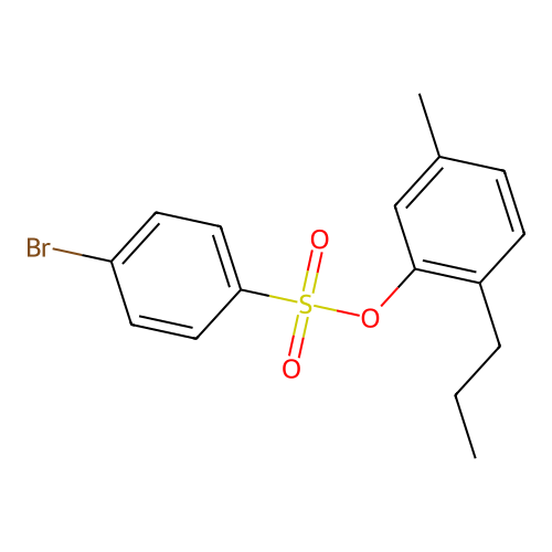 5-Methyl-2-propylphenyl 4-bromobenzenesulfonate structure