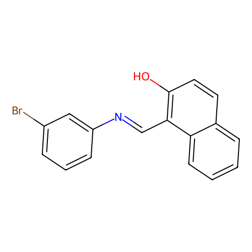 2-Naphthalenol, 1-[[(3-bromophenyl)imino]methyl]- structure
