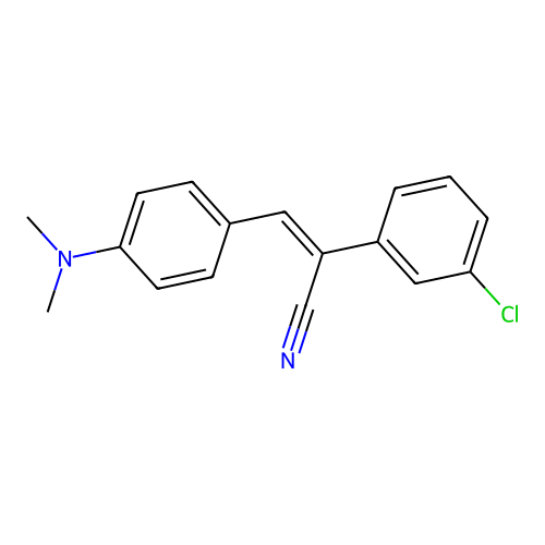 2-(3-Chlorophenyl)-3-[4-(dimethylamino)phenyl]prop-2-enenitrile structure