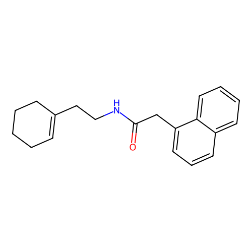N-[2-(cyclohexen-1-yl)ethyl]-2-naphthalen-1-ylacetamide structure