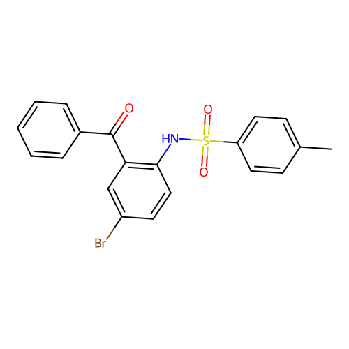 Benzenesulfonamide, N-(2-benzoyl-4-bromophenyl)-4-methyl- structure