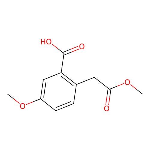 5-Methoxy-2-(2-methoxy-2-oxoethyl)benzoic acid structure