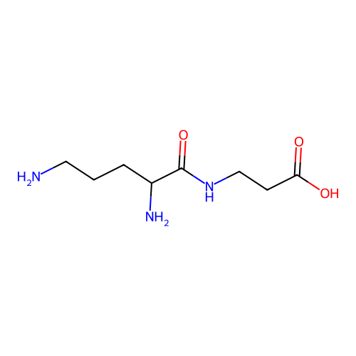 3-(2,5-diaminopentanoylamino)propanoic Acid structure