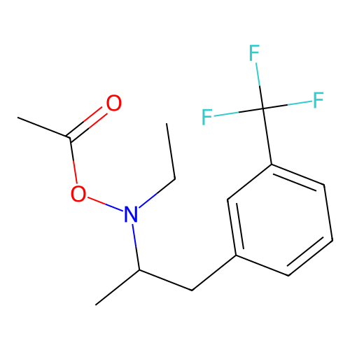 Hydroxylamine, O-acetyl-N-ethyl-N-(alpha-methyl-m-(trifluoromethyl)phenethyl)- structure