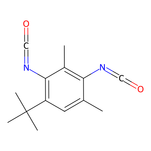 Benzene, 1-(1,1-dimethylethyl)-2,4-diisocyanato-3,5-dimethyl- structure