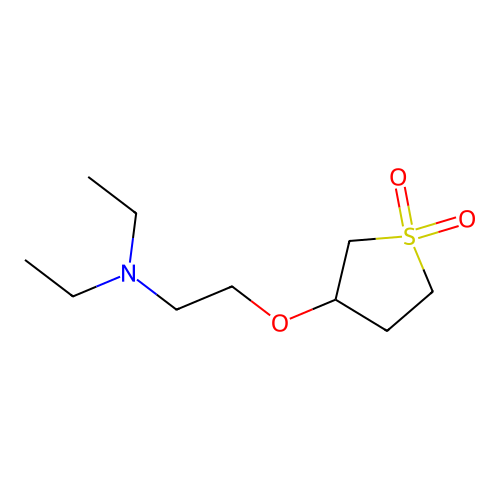 2-(1,1-dioxothiolan-3-yl)oxy-N,N-diethylethanamine structure