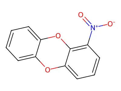 Dibenzo(b,e)(1,4)dioxin, 1-nitro- structure