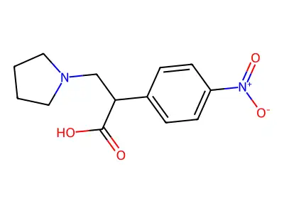 1-Pyrrolidinepropanoic acid, alpha-(4-nitrophenyl)- structure