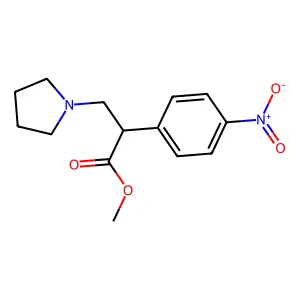 1-Pyrrolidinepropanoic acid, alpha-(4-nitrophenyl)-, methyl ester structure