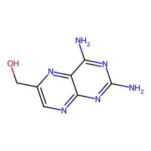 2,4-Diamino-6-hydroxymethylpteridine structure