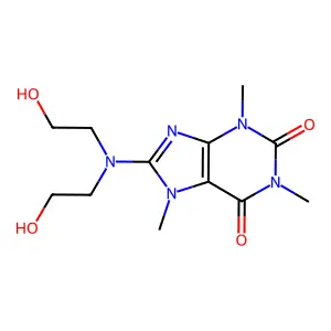 1H-Purine-2,6-dione, 3,7-dihydro-8-(bis(2-hydroxyethyl)amino)-1,3,7-trimethyl- structure