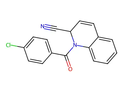 1-(4-Chlorobenzoyl)-1,2-dihydro-2-quinolinecarbonitrile structure