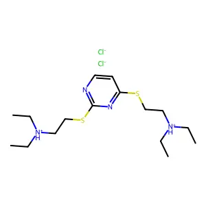 Ethanamine, 2,2'-(2,4-pyrimidinediylbis(thio))bis(N,N-diethyl-, dihydrochloride structure