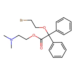 Acetic acid, (2-bromoethoxy)diphenyl-, 2-(dimethylamino)ethyl ester structure