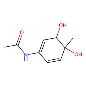 Acetamide, N-(3,4-dihydroxy-4-methyl-1,5-cyclohexadien-1-yl)-, trans- structure
