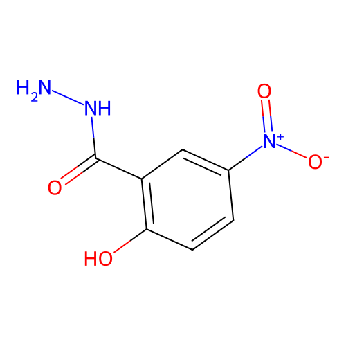 Benzoic acid, 2-hydroxy-5-nitro-, hydrazide structure