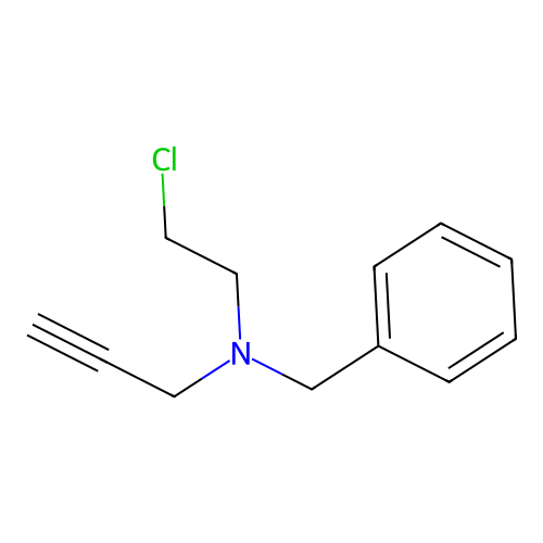 N-benzyl-N-(2-chloroethyl)prop-2-yn-1-amine structure
