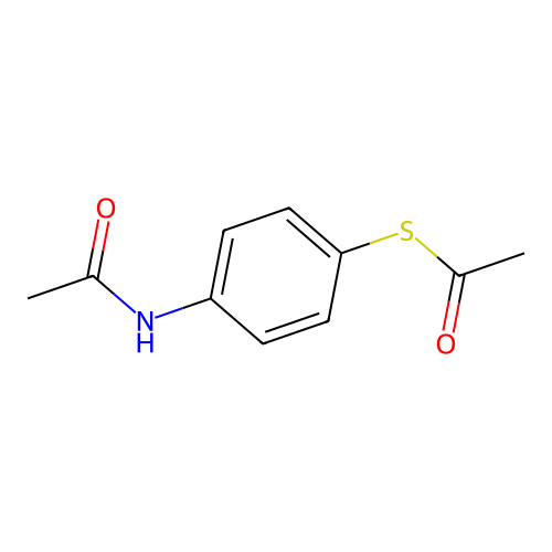 S-(4-acetamidophenyl) ethanethioate structure