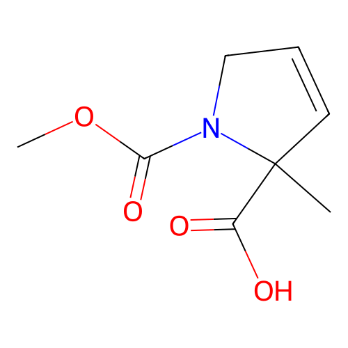 1-(Methoxycarbonyl)-2-methyl-2,5-dihydro-1H-pyrrole-2-carboxylic acid structure