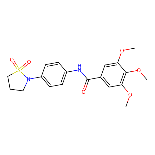 N-[4-(1,1-dioxo-1lambda6,2-thiazolidin-2-yl)phenyl]-3,4,5-trimethoxybenzamide structure