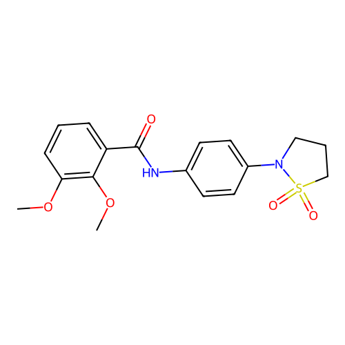 N-(4-(1,1-dioxidoisothiazolidin-2-yl)phenyl)-2,3-dimethoxybenzamide structure