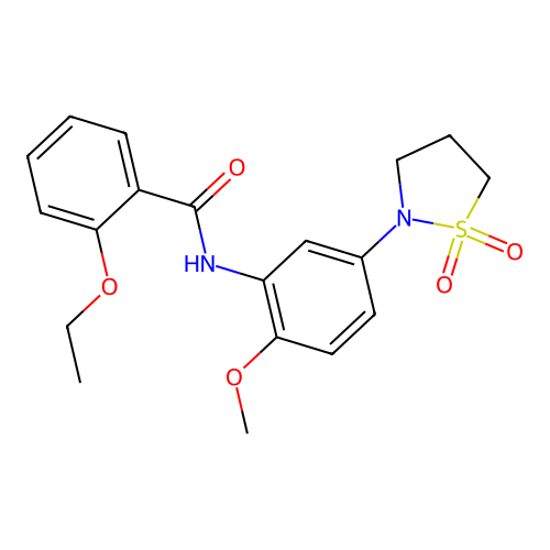 N-(5-(1,1-dioxidoisothiazolidin-2-yl)-2-methoxyphenyl)-2-ethoxybenzamide structure