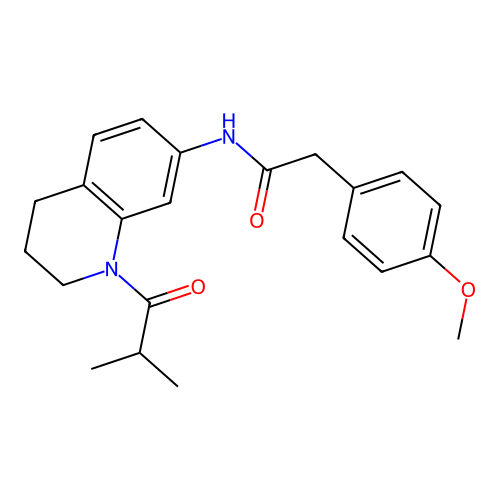 N-(1-isobutyryl-1,2,3,4-tetrahydroquinolin-7-yl)-2-(4-methoxyphenyl)acetamide structure