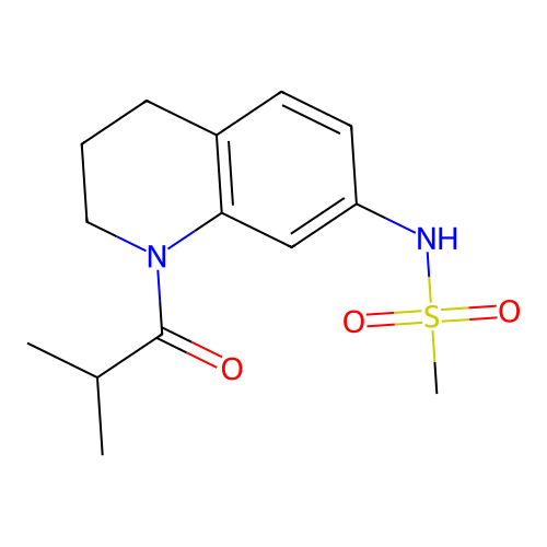 N-(1-isobutyryl-1,2,3,4-tetrahydroquinolin-7-yl)methanesulfonamide structure