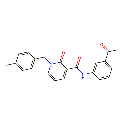 N-(3-acetylphenyl)-1-[(4-methylphenyl)methyl]-2-oxopyridine-3-carboxamide structure