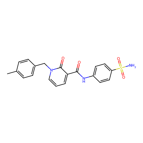 1-[(4-methylphenyl)methyl]-2-oxo-N-(4-sulfamoylphenyl)pyridine-3-carboxamide structure