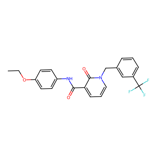 N-(4-ethoxyphenyl)-2-oxo-1-{[3-(trifluoromethyl)phenyl]methyl}-1,2-dihydropyridine-3-carboxamide structure