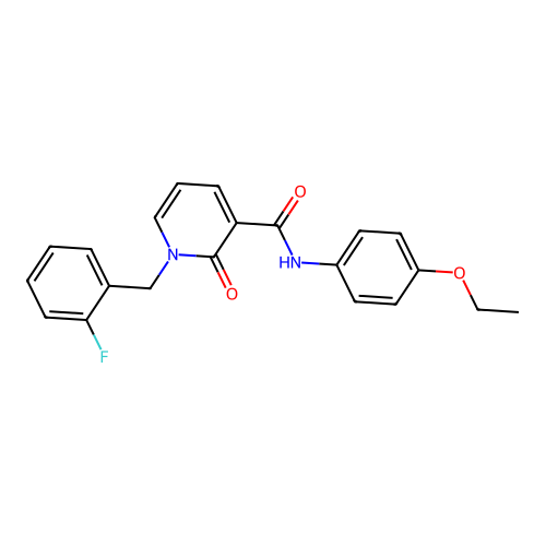 N-(4-ethoxyphenyl)-1-(2-fluorobenzyl)-2-oxo-1,2-dihydropyridine-3-carboxamide structure