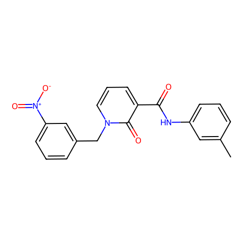 1-(3-nitrobenzyl)-2-oxo-N-(m-tolyl)-1,2-dihydropyridine-3-carboxamide structure