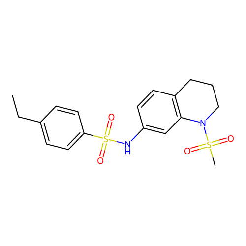 4-ethyl-N-(1-methylsulfonyl-3,4-dihydro-2H-quinolin-7-yl)benzenesulfonamide structure