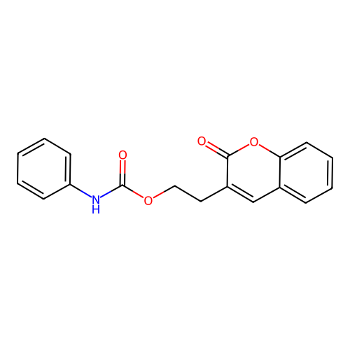 2-(2-氧代-2H-色烯-3-基)乙基苯基氨基甲酸酯 structure