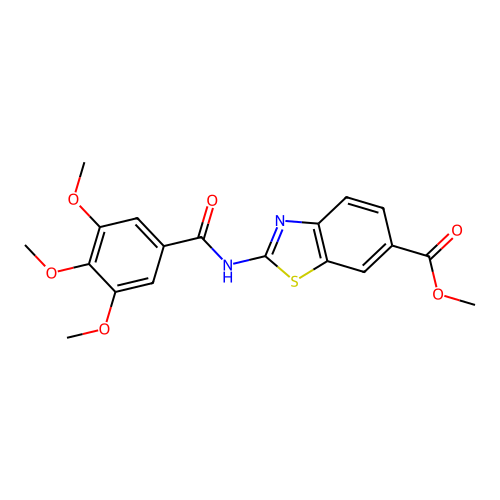 Methyl 2-(3,4,5-trimethoxybenzamido)benzo[d]thiazole-6-carboxylate structure