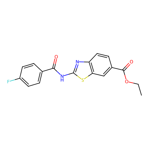 Ethyl 2-(4-fluorobenzamido)benzo[d]thiazole-6-carboxylate structure
