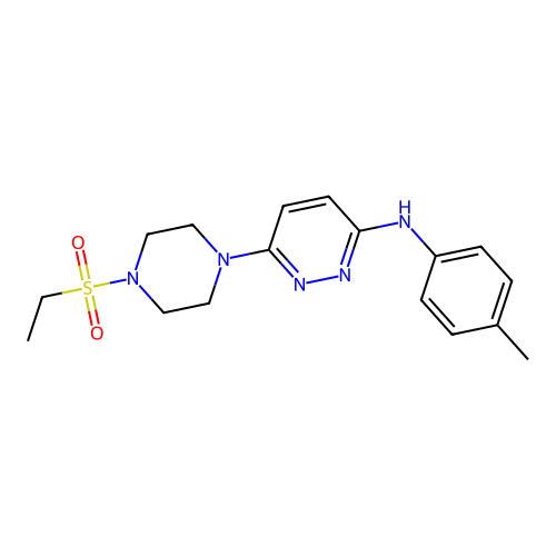 6-(4-(ethylsulfonyl)piperazin-1-yl)-N-(p-tolyl)pyridazin-3-amine structure