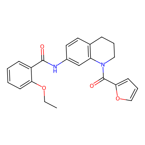 2-ethoxy-N-[1-(furan-2-carbonyl)-1,2,3,4-tetrahydroquinolin-7-yl]benzamide structure