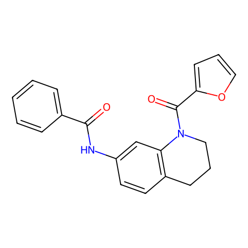 N-[1-(furan-2-carbonyl)-1,2,3,4-tetrahydroquinolin-7-yl]benzamide structure