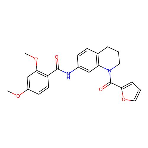 N-[1-(furan-2-carbonyl)-1,2,3,4-tetrahydroquinolin-7-yl]-2,4-dimethoxybenzamide structure