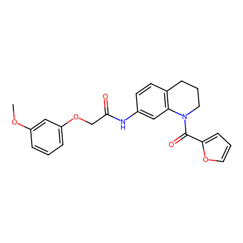 N-[1-(furan-2-carbonyl)-1,2,3,4-tetrahydroquinolin-7-yl]-2-(3-methoxyphenoxy)acetamide structure