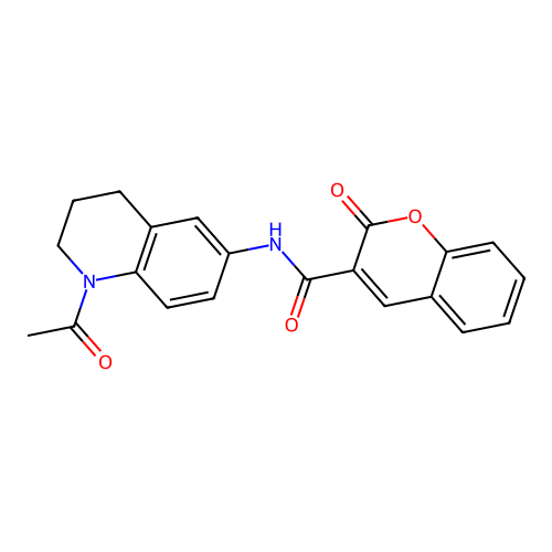 N-(1-acetyl-1,2,3,4-tetrahydroquinolin-6-yl)-2-oxo-2H-chromene-3-carboxamide structure