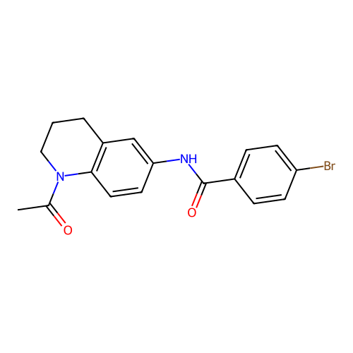 N-(1-acetyl-1,2,3,4-tetrahydroquinolin-6-yl)-4-bromobenzamide structure