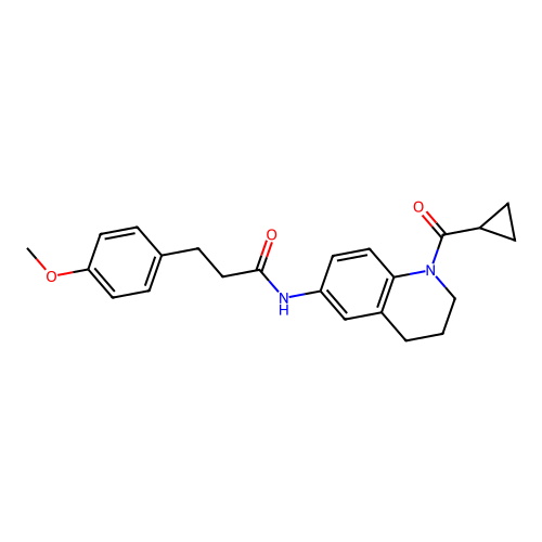 N-(1-cyclopropanecarbonyl-1,2,3,4-tetrahydroquinolin-6-yl)-3-(4-methoxyphenyl)propanamide structure