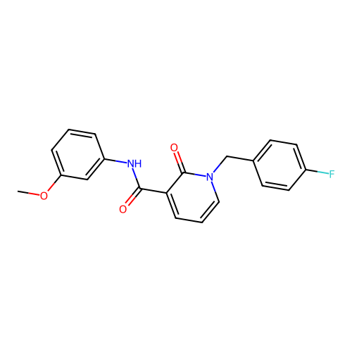1-(4-fluorobenzyl)-N-(3-methoxyphenyl)-2-oxo-1,2-dihydropyridine-3-carboxamide structure