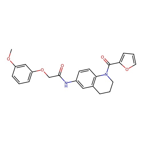 N-[1-(furan-2-carbonyl)-1,2,3,4-tetrahydroquinolin-6-yl]-2-(3-methoxyphenoxy)acetamide structure