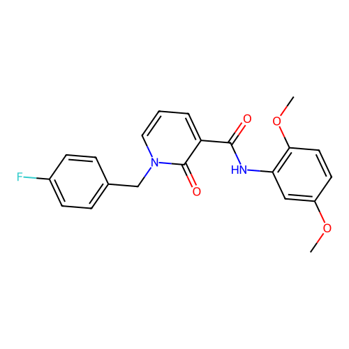 N-(2,5-dimethoxyphenyl)-1-[(4-fluorophenyl)methyl]-2-oxo-1,2-dihydropyridine-3-carboxamide structure
